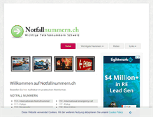 Tablet Screenshot of notfallnummern.ch